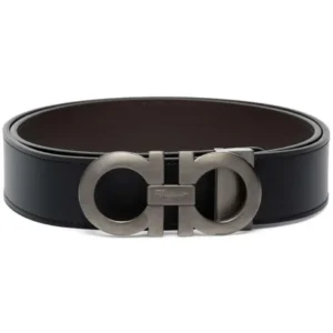 Belt Ferragamo Black Gancini Buckle FG001