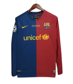 Camiseta retro FC Barcelona 08/09 1ª equipación – Edición Final Champions (Manga larga)