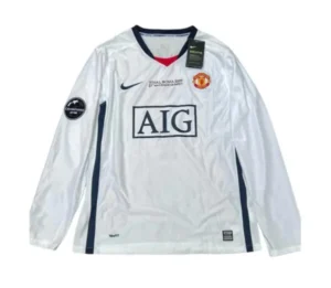 Camiseta Retro Manchester United 08/09 manga larga – Edición Final Champions League