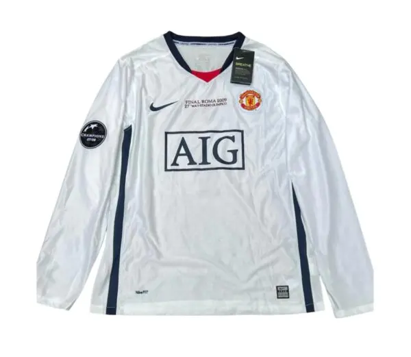 Camiseta Retro Manchester United 08/09 manga larga – Edición Final Champions League