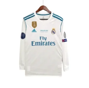 Camiseta Retro Real Madrid 17/18 1ª Equipación – Edición Final Champions League (manga larga)