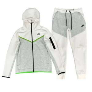 Conjunto NIKE TECH Fleece «Blanco Gris» Algodón Real