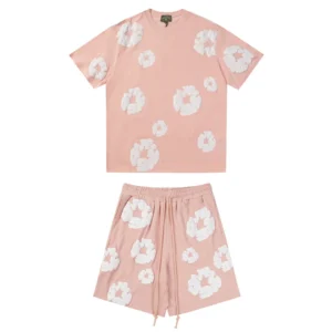 Denim Trs Pink Short set